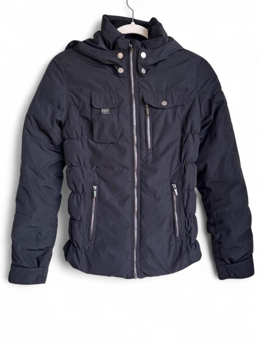 Obermeyer Black Hooded Puffer Jacket - Quilted Cold-Weather Coat